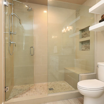 Sleek White Bathroom Remodel