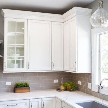 Gray and White Kitchen in St. Charles