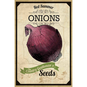 "Seed Packet Onion" Painting Print on Canvas
