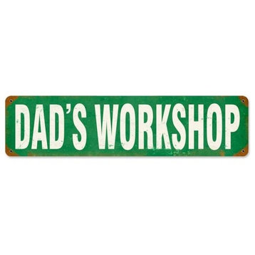 Dad's Workshop Metal Sign