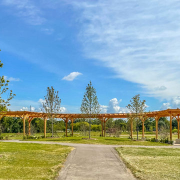 Timber Frame Curved Garden Arbor