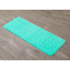 Bath Rug Memory Foam Mat 3D Pebble, Aqua Blue, Runner Mat 48"