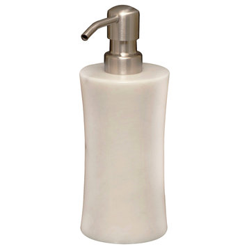 Vinca Collection Pearl White Marble Soap Dispenser