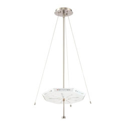 Forecast Lighting Chelsea 1 Light Pendant with Satin Nickel finish - Lighting
