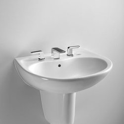 Toto Prominence Wall-Mount Lavatory 25 x 22 with SanaGloss LHT242G - Bathroom Sinks