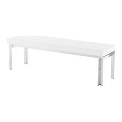 Nuevo - White / Medium / Silver - Upholstered Benches