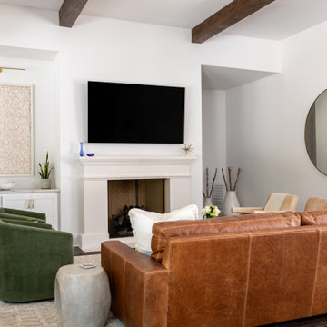 Raleigh NC Interior Design — Transitional Open-Concept Living with Bold Accents