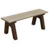 Bench, Hartford Backless, 4', with Brown Legs, Sand