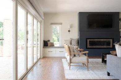 Inspiration for a transitional living room remodel in Denver