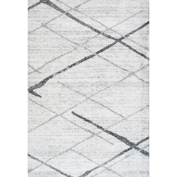 nuLOOM Thigpen Striped Contemporary Area Rug, Gray, 12'x15'