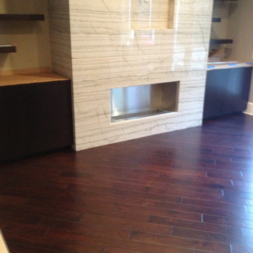 Living room fireplace