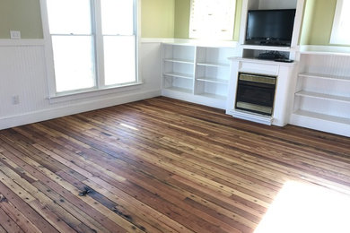 Reclaimed floors from the old Heehaw stage.