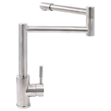 Novatto Max Commercial Kitchen Faucet, Stainless Steel