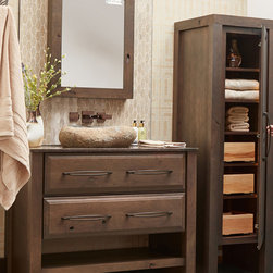 Wellborn Cabinet's Sliding Shelves - Bathroom Cabinets