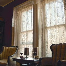 Victorian Rose Lace Curtains - Curtains