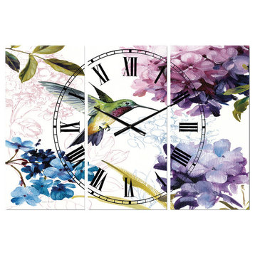 Spring Nectar Square Ii Traditional Multipanel Metal Clock