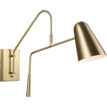 Simon Wall Sconce - Burnished Brass, Burnished Brass