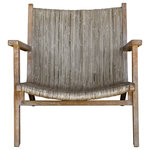 Uttermost - Aegea Accent Chair - Inspired by casual coastal style, this accent chair features a solid mango wood frame in a natural finish with light whitewashed details. The seat and back are made with natural woven rattan in neutral beige and light gray tones. Seat height is 16".