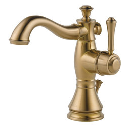 Delta Cassidy Single Hole - Single Handle-4&Prime; plate/metal pop-up - Bathroom Sink Faucets