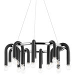Mitzi by Hudson Valley Lighting - Whit 20 Light Chandelier, Polished Nickel/Black - Features: