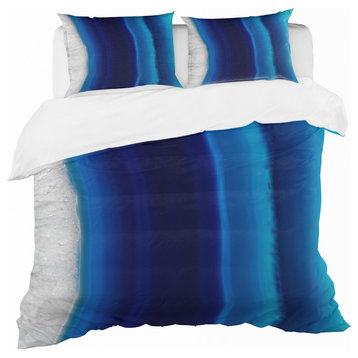 Stone of Blue Agate Crystal Stone Duvet Cover Set, King