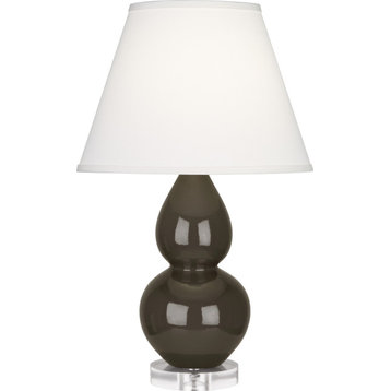 Small Double Gourd Accent Lamp, Brown Tea