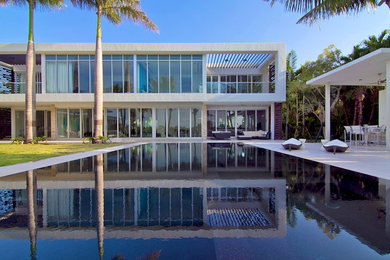 Example of a trendy exterior home design in Miami