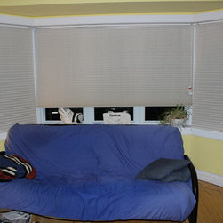 Bottom Up/Top Down Cellular Shades (night view) - Cellular Shades