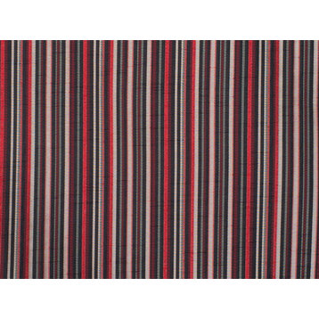 Broadway Red Stripes Fabric By The Yard, Upholstery Fabric, Curtain Fabric