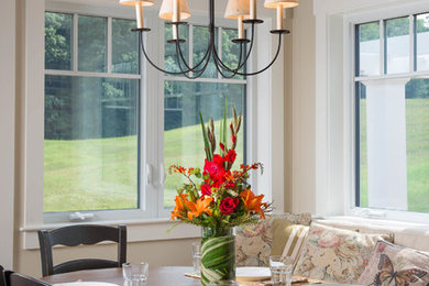 Inspiration for a craftsman dining room remodel in Boston
