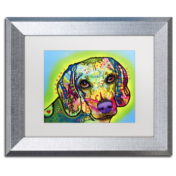Dean Russo 'Beagle' Framed Art, 11x14, White Mat, White Mat