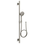 Kohler - Kohler Awaken G110 1.75GPM Premium Slidebar Kit, Vibrant Brushed Nickel - This all-in-one kit includes the Awaken G110 1.75-gpm multifunction handshower, a 36-inch slidebar, and a 60-inch metal hose. Advanced spray performance delivers four distinct sprays - wide coverage, intense drenching, targeted massage, or reduced-flow spray - with a smooth rotation of a thumb tab. Ergonomic design makes for superior comfort and ease of use, with ideal balance and weight in the hand. The artfully sculpted sprayface reveals simple, architectural forms that complement contemporary and minimalist baths.