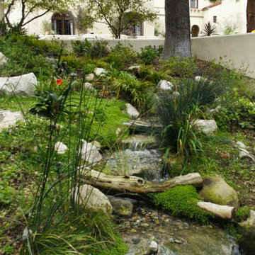 Stream With Bubbling Urn Fountains