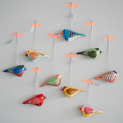 Painted Bird Hanging Decoration - Decorative Objects And Figurines