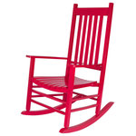 Shine Company - Vermont Porch Rocker, Chili Pepper Red - Bring back the sweet memories of childhood with the Vermont Porch Rocker in chili pepper red. With the same look and feel as the rocker your grandpa used to have, this modern version boasts a polyurethane coat to protect it from rain, heat and sun. Strong enough to withstand the elements without sacrificing the classic look, this rocker features rust-resistant hardware and a load capacity of up to 250 pounds.