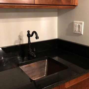 15" Square Hammered Copper Bar/Prep Sink w/ 3.5" Drain Opening (BS15DB3)