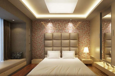 Crystal Glass Mosaic Metal Tile HC-138 As Bedroom Wall
