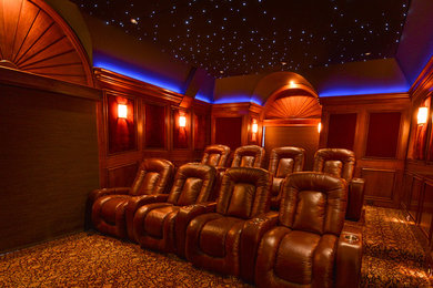 This is an example of a home cinema in Chicago.