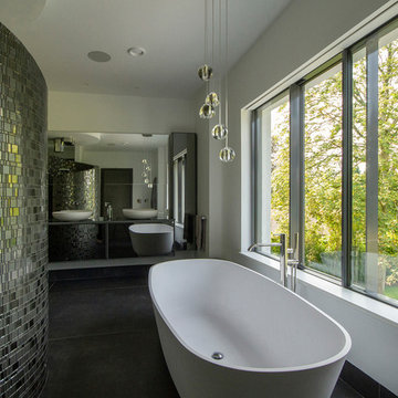 Bathroom Window Blinds - Hidden When Not Used
