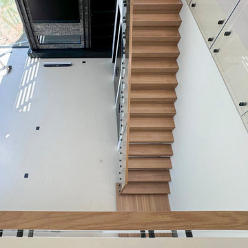 Project #126 | Contemporary Staircases with Integrated LEDs & Glass Railing