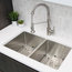 Single-Handle Pull-Down Sprayer Kitchen Faucet with Spring Design