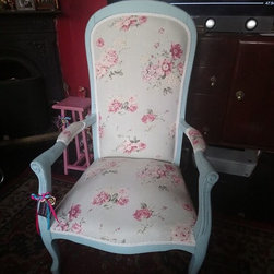 FOR SALE-&pound;175.00 Large vintage duck egg armchair... - Products