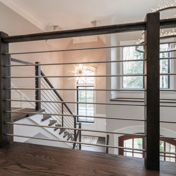 Project #72 | Modern Staircase with Horizontal Steel Rod Railing
