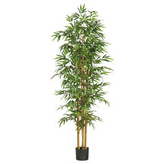6' Bamboo Artificial Tree with 1024 Bendable Branches in Handmade Natural  Cotton Planter