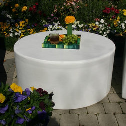 Puck Modern Outdoor Ottoman by La Fete - Footstools And Ottomans