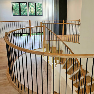 Project #110 | Beautiful Curved Staircase with Circular Balcony