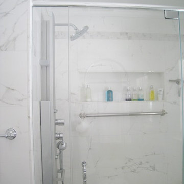White marble bathroom, Vernon, CT