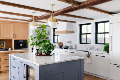 Transitional kitchen photo in Boston