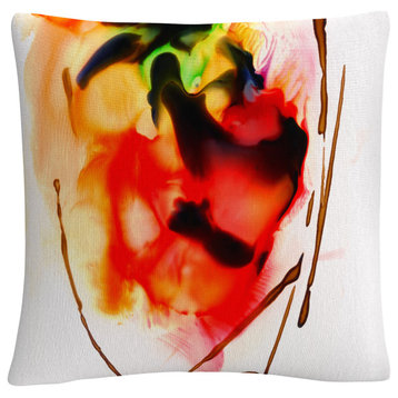 Abstract Number 05 Streaks Splatter By Masters Fine Art Decorative Pillow