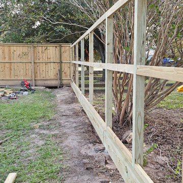 New Wood Fence Framing